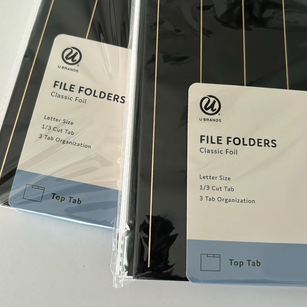 U Brand Classic Foil File Folders 2-6 Count